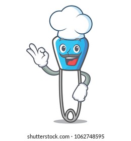 Chef safety pin character cartoon
