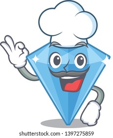 Chef sapphire gems in the cartoon shape