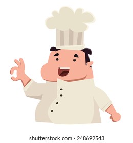 Chef says its perfecto vector illustration cartoon character