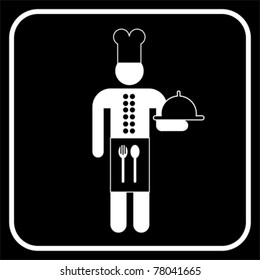 chef serve symbol, vector