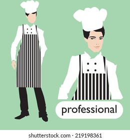Chef set. Vector. 10 Eps.