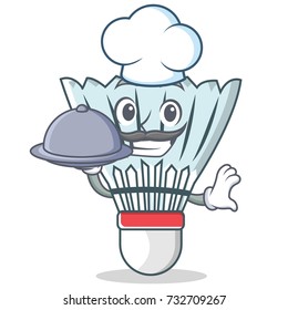 Chef shuttlecock character cartoon vector art illustration
