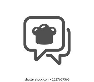Chef sign. Cooking hat icon. Food preparation symbol. Classic flat style. Simple cooking hat icon. Vector
