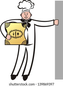 Chef sign vector illustration