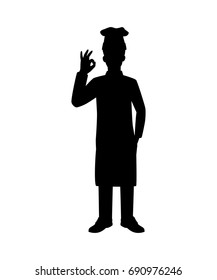 Chef silhouette vector