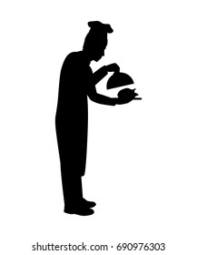 Chef silhouette vector