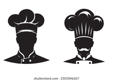 chef  silhouette vector illustration for any use 