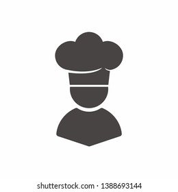 Chef silhouette vector. Chef vector illustration with black color can use for icon or logo
