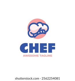 Chef Simple Mascot Logo Template