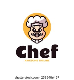 Chef Simple Mascot Logo Template