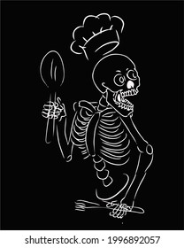 Chef Skull Vector Cook Death Stock Vector (Royalty Free) 1996892057