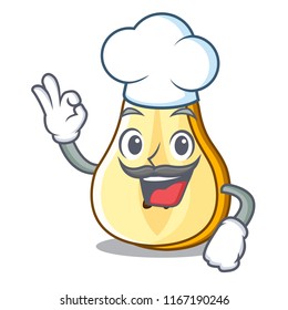 Chef slice of ripe green pear character