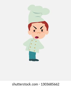 Chef is slightly angry.