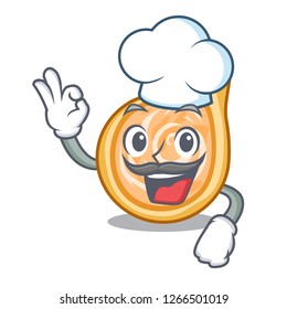 Chef snacks coxinha on a character plates