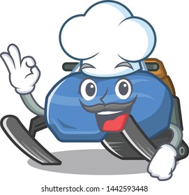 Chef snowmobile toys in the cartoon shape