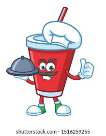 chef Soft Drink mascot  character vector design