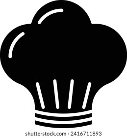 Chef solid and glyph vector illustration