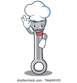 Chef spanner character cartoon style