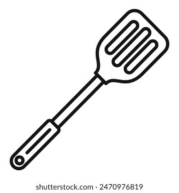 Chef spatula icon outline vector. Cook equipment. Cutlery supplies