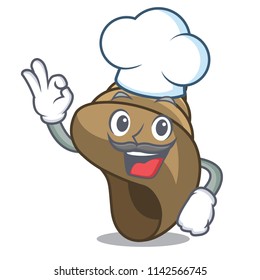 Chef spiral shell character cartoon