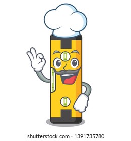 Chef spirit level in the mascot shape
