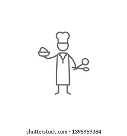 Chef, spoons, restaurant icon. Element of restaurant icon. Thin line icon for website design and development, app development. Premium icon