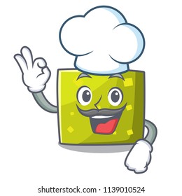 Chef square character cartoon style