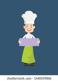 Chef - Standing with Message Board