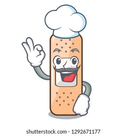 Chef sticking plaster in medicinal basket character