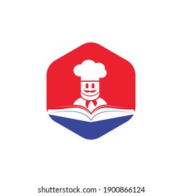Chef study vector logo design template. Food cooking education logo illustration icon design.	