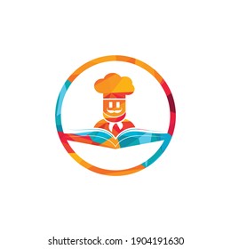 Chef study vector logo design template. Food cooking education logo illustration icon design.	