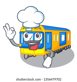 Chef subway train toys in shape mascot