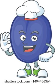 Chef sweet prunes character for agriculture design