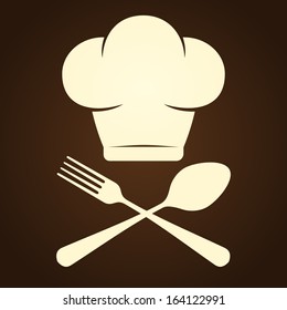 Chef Symbol and Cutlery