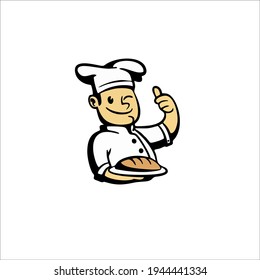 Símbolo del chef. Logo del restaurante. Ilustración vectorial.