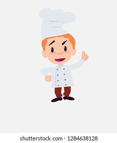 Chef talking very determined and optimistic.