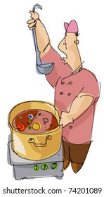 chef tasting soup