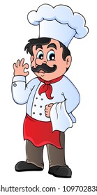 Chef theme image 1 - vector illustration.