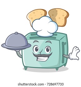 Chef toaster character cartoon style