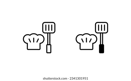 Chef Tool icon design with white background stock illustration