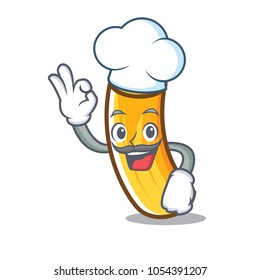 Chef tortiglioni pasta character cartoon