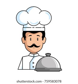 chef with tray avatar character