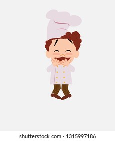 Chef trying to contain the laughter.