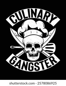 Chef T-shirt Design Culinary Gangster