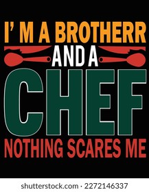 A chef t-shirt design typically features culinary-themed graphics, such as cooking utensils, ingredients, or food items.