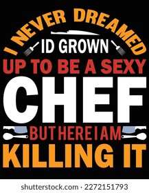 A chef t-shirt design typically features culinary-themed illustrations, typography, or slogans that reflect the passion and creativity of the profession. 