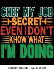 A chef t-shirt design typically features fun and playful graphics or slogans related to cooking, food, and the culinary arts.