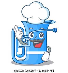 Chef tuba isolated with in the character