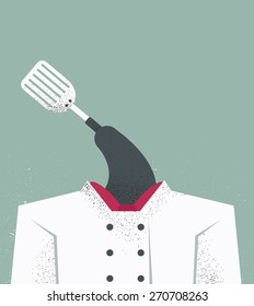Chef with turner head