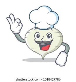 Chef turnip character cartoon style